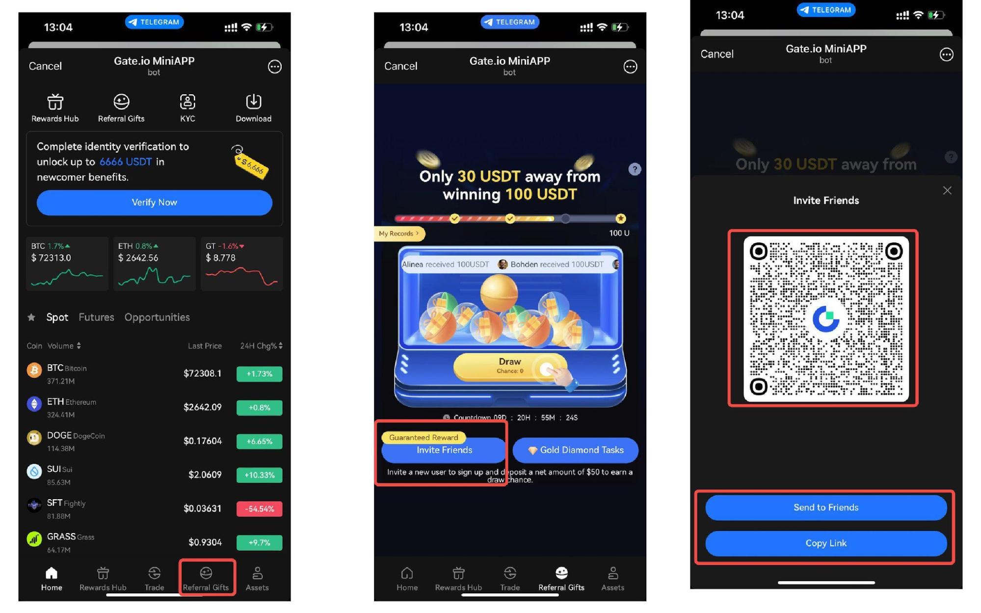 Telegram Mini-App DeFi interface screenshot