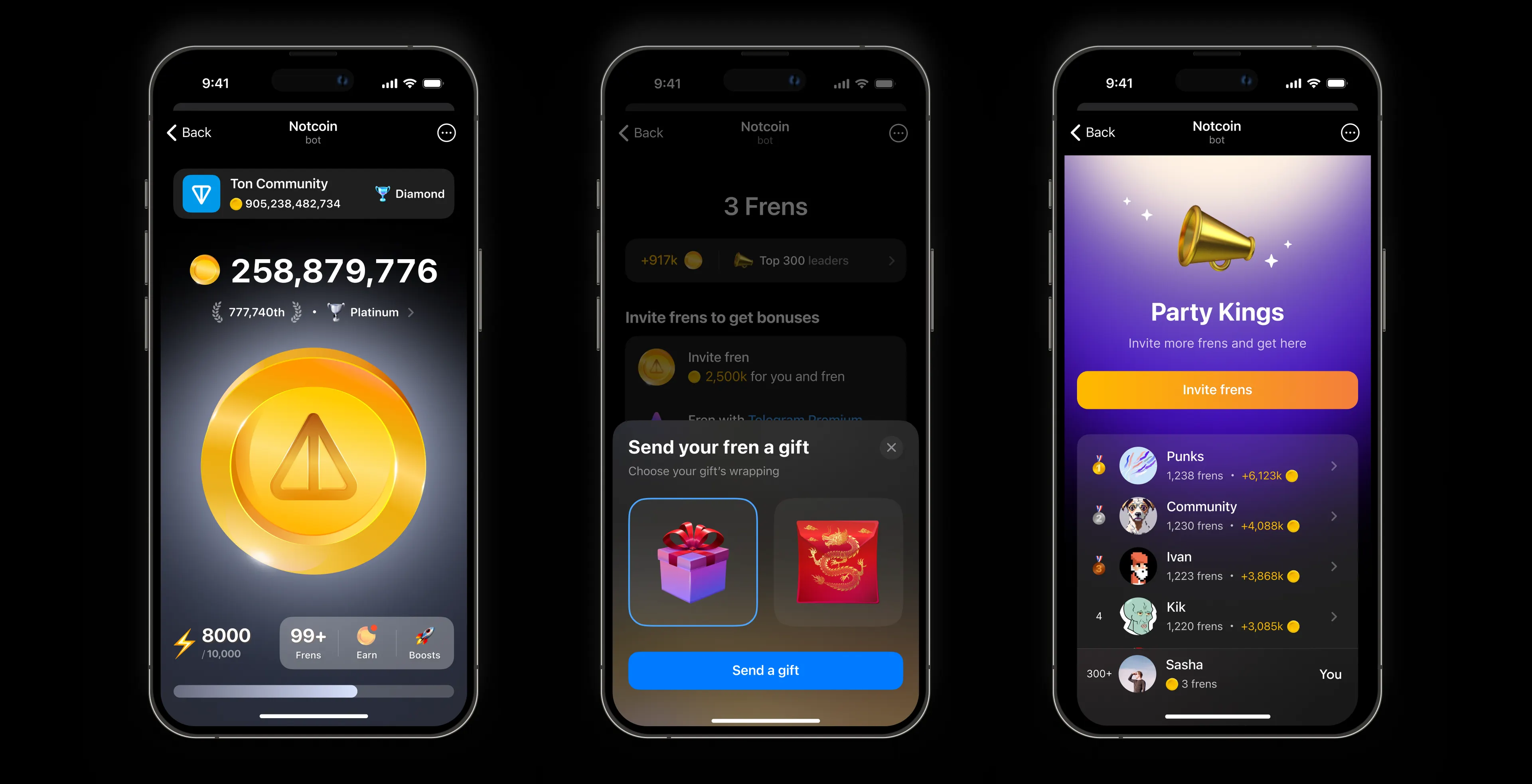Notcoin Telegram Mini App gameplay